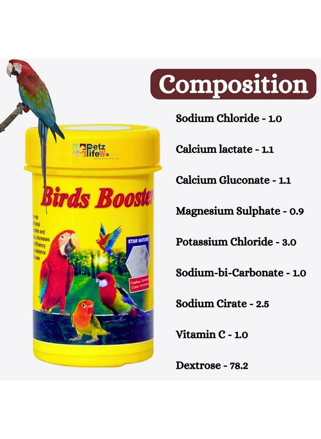 معزز الطيور، 50 جرامًا وعناية الطيور، 60 مل، مجموعة مكملات صحية لجميع أنواع الطيور الأليفة من Petzlifeworld - Image 2