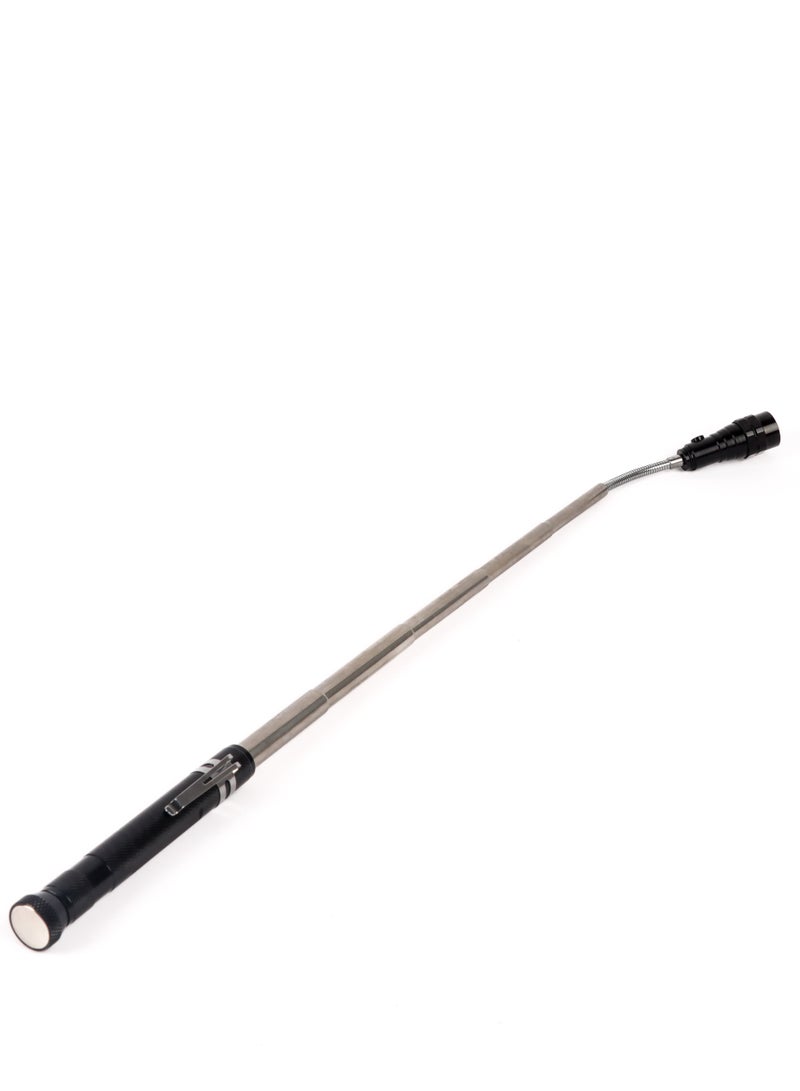 LUSTER 2pc Extendable led flashlight with hanging clip and strong magnetic base black - Image 5
