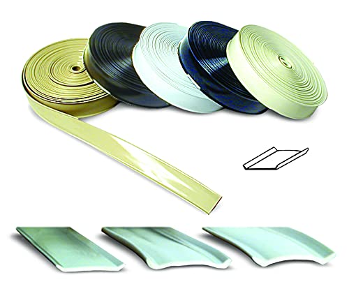 RV Designer 1 Inch Wide Vinyl Trim Insert for RVs - Flexible Molding, Exterior Use, and Roof Edge Molding - Ideal for Travel Trailers and Campers, Heavy Duty, 100 Foot Roll, White - Image 3