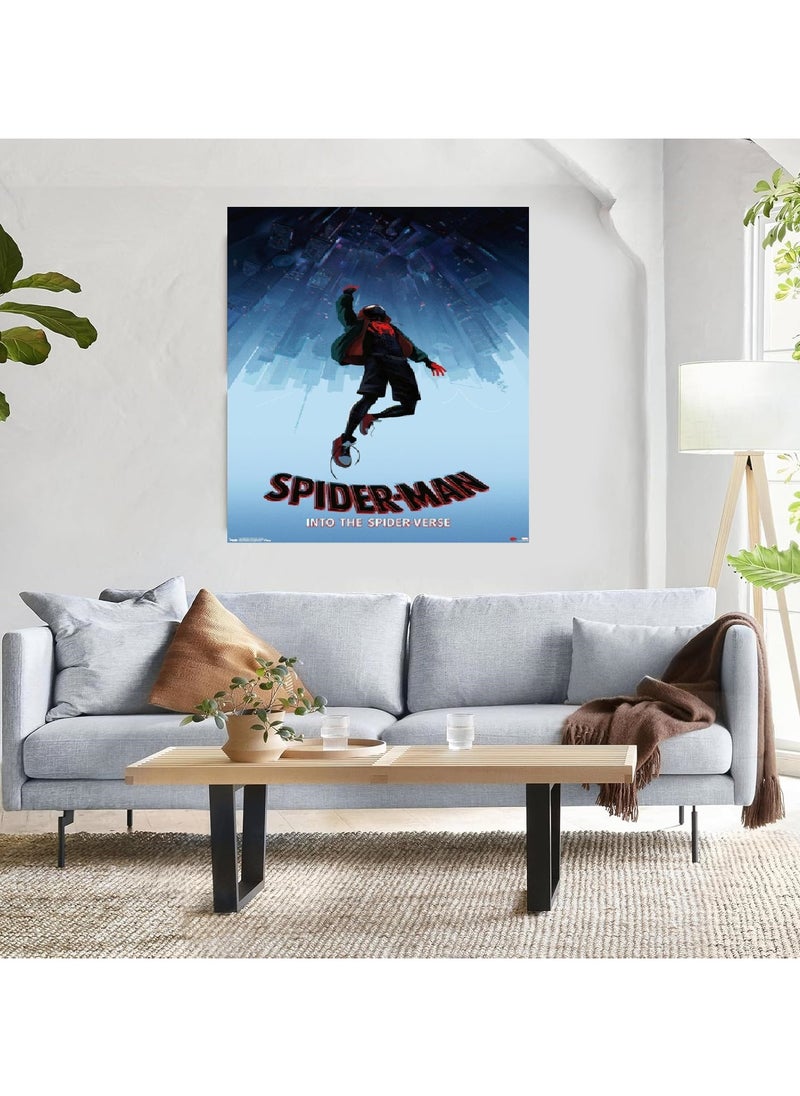 مؤسسة فكرة اليوم - ملصق الحائط المتساقط من Marvel Spider-Man - Into The Spider-Verse، مقاس 22.375 بوصة × 34 بوصة، مجموعة الملصقات والحامل - Image 1