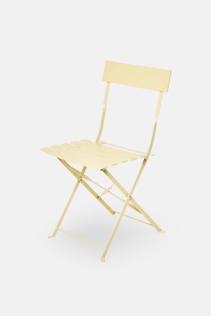 Muy Mucho Folded Metal Chair, Beige  - Image 1