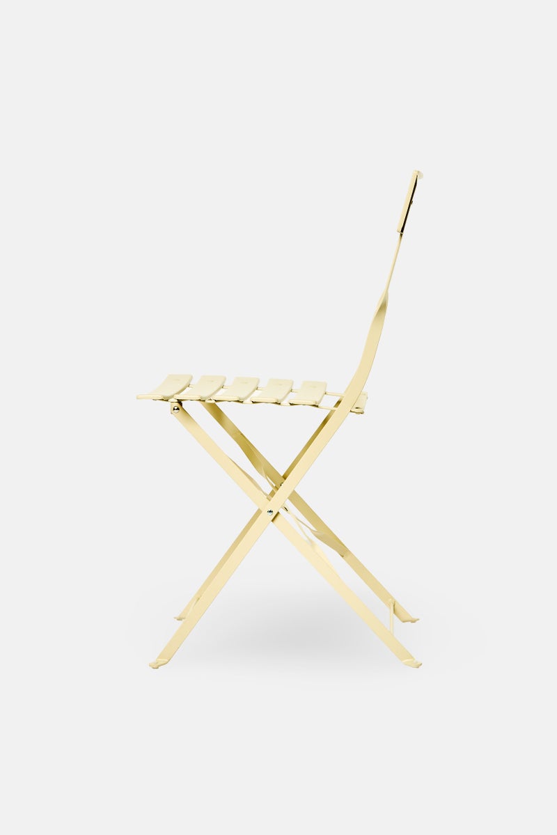 Muy Mucho Folded Metal Chair, Beige  - Image 2