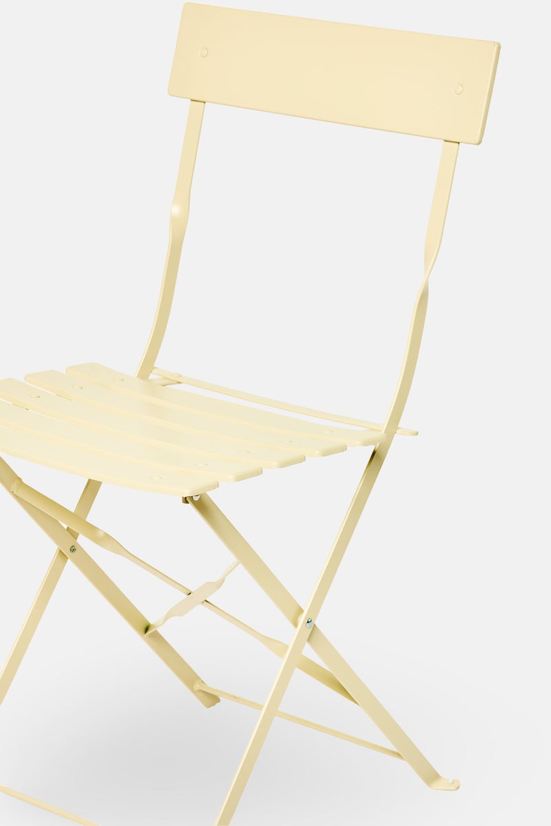 Muy Mucho Folded Metal Chair, Beige  - Image 4