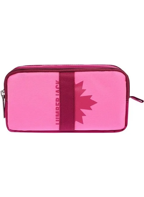 لامبرجاك Multi-Compartment Pencil Case with Two Compartments Pink LMKLK24011