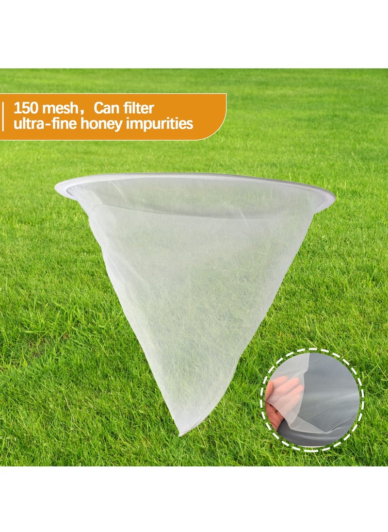 Generic - 5 Pieces Honey Filter Strainer, Reusable Conical Nylon Honey Sieve, Professional Multifunctional Beekeeping Strainer,  Ultra-fine Mesh Strainer Tool for Honey Wine Wax Beer Nut Mil - Image 1