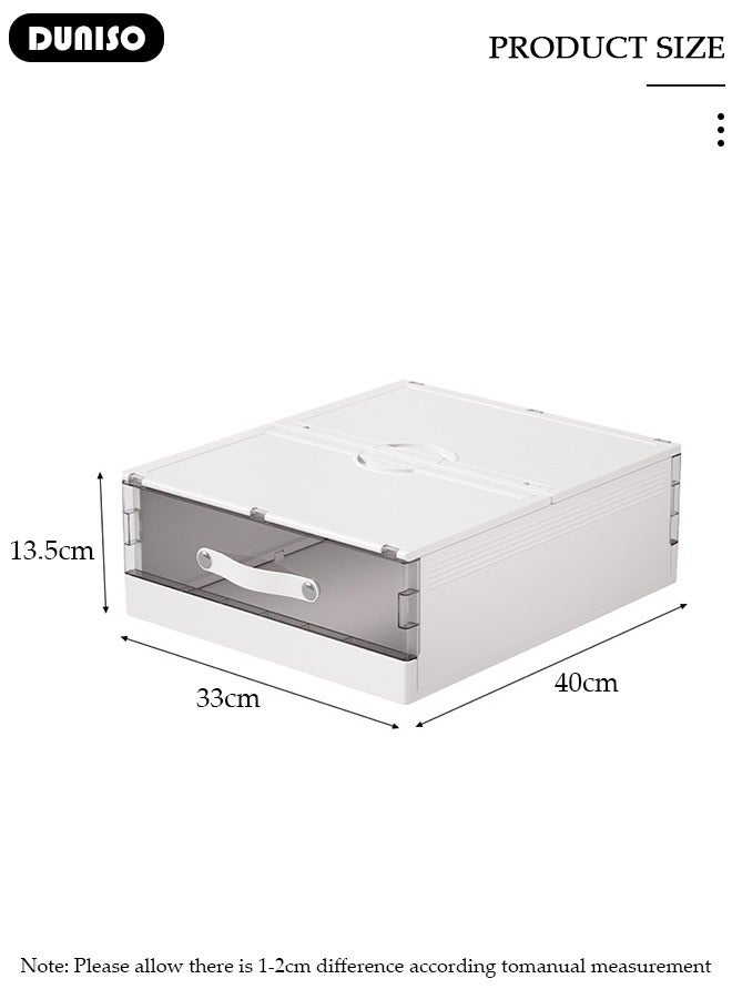 DUNISO Bed Sheet Organizers and Storage, Foldable Plastic Storage Box for Duvet Cover Set,  Closet Organizer Bedding Storage Box,for Sheet Set and Pillowcases,Towels, Blankets - Image 4
