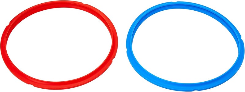 Instant Pot 2-Pack Sealing Ring, Inner Pot Seal Ring, Electric Pressure Cooker Accessories, From the Makers of Instant Pot, Non-Toxic, BPA-Free, Replacement Parts, Red/Blue, 5 and 6 QT - Image 1
