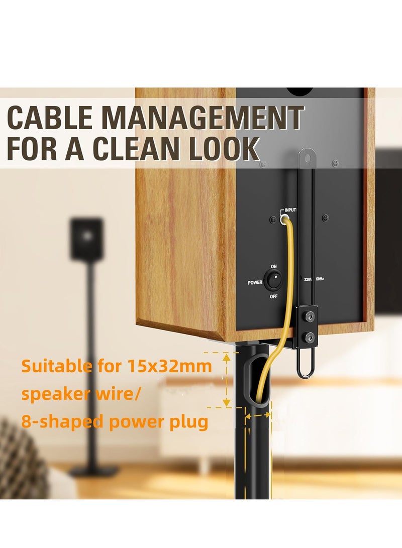 فلاشهوك حامل مكبر صوت - ارتفاع قابل للتعديل لمكبرات الصوت العالمية الساتلية، مجموعة من 2 لمكبرات الصوت Bose وPolk وYamaha وSamsung وJBL وSony A9RS5 - Image 3