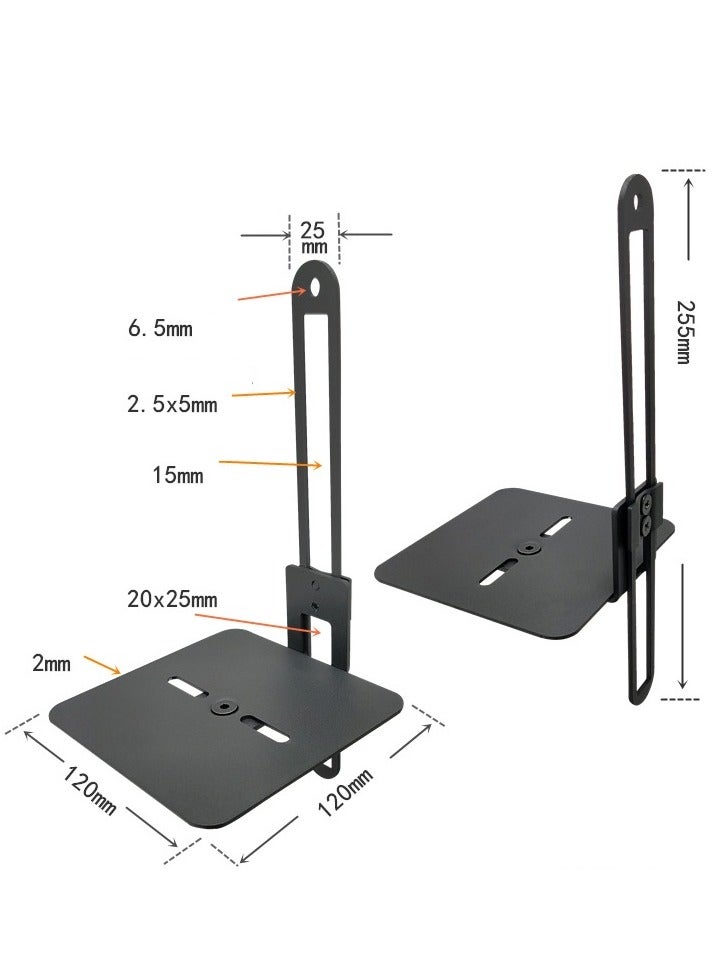 فلاشهوك حامل مكبر صوت - ارتفاع قابل للتعديل لمكبرات الصوت العالمية الساتلية، مجموعة من 2 لمكبرات الصوت Bose وPolk وYamaha وSamsung وJBL وSony A9RS5 - Image 4