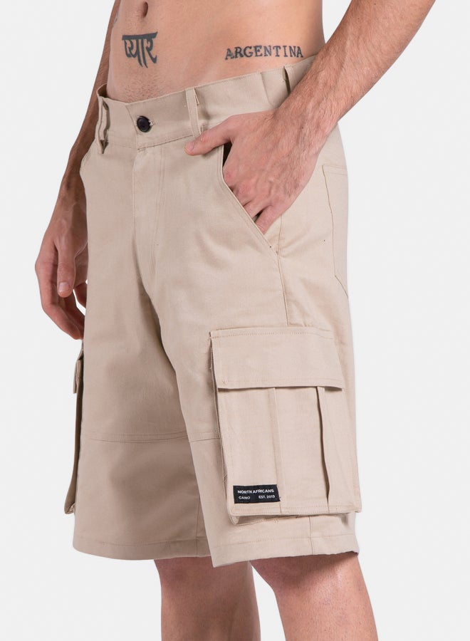 North Africans BEIGE CARGO SHORTS - Image 5