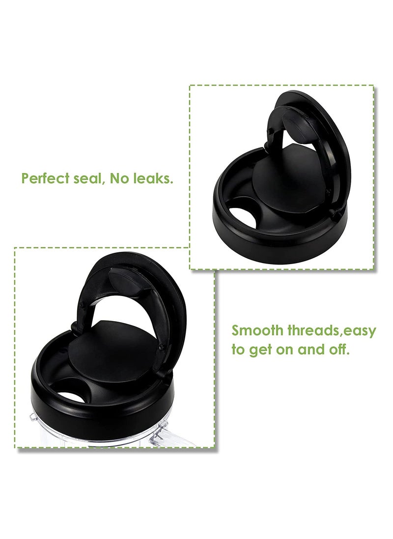 SYOSI - 22oz Magic Bullet Blender Cups Replacement Parts with Flip Top To-Go Lid and Handle for Magic Bullet Mb1001 Blender Accessories (2 Pack) - Image 1