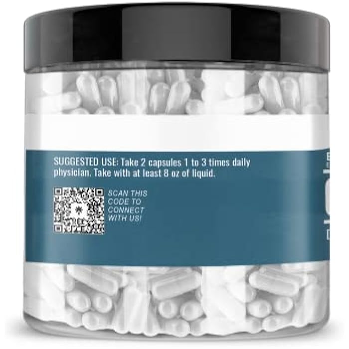 Earthborn Elements Glycine 200 Capsules, Pure & Undiluted, No Additives - Image 3