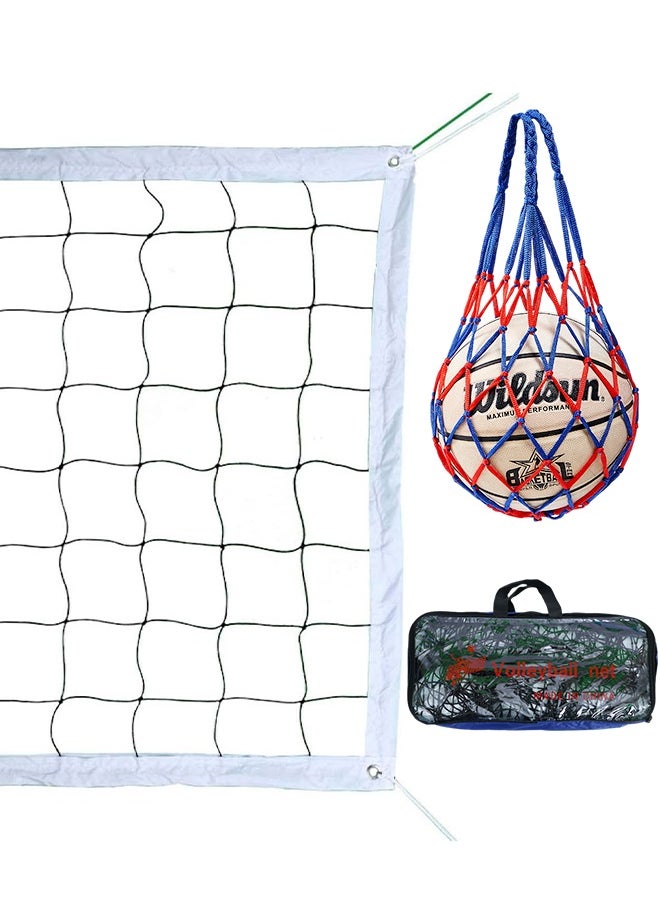 UNUNS Volleyball Net With Ball Bag,Professional Volleyball Net Outdoor,9.6x1M Portable Volleyball Net Indoor Outdoor For Pool Beach Backyard,Pro Volleyball Net Set,No Poles  - Image 1
