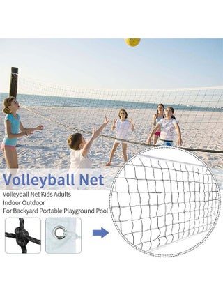 Volleyball Net With Ball Bag,Professional Volleyball Net Outdoor,9.6x1M Portable Volleyball Net Indoor Outdoor For Pool Beach Backyard,Pro Volleyball Net Set,No Poles - view 5