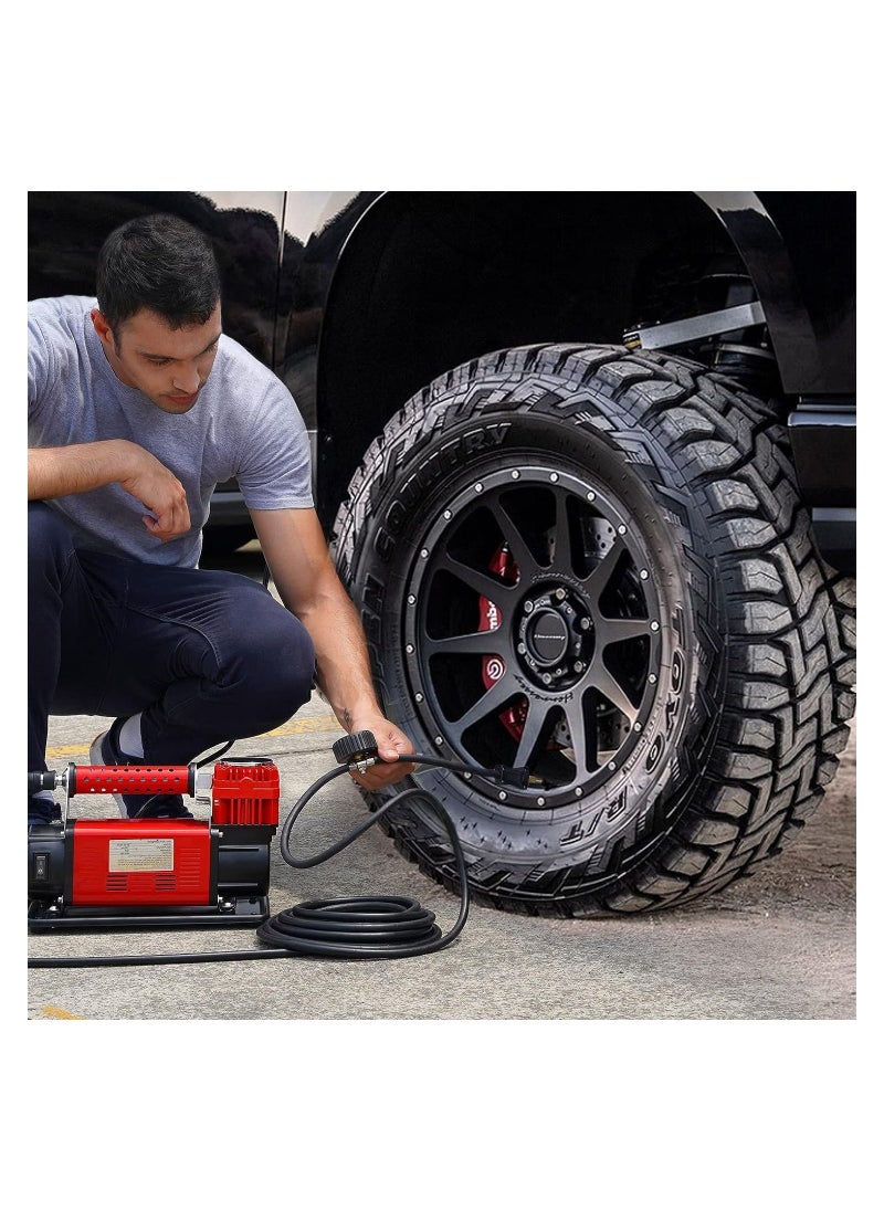 Toby's 2 Cylinder Air Compressor Pump Heavy Duty - DC 12V Tire Inflator 150 PSI for Cars 4x4 Off-Roaders SUVs RVs Trailers Pickups etc.  - Image 4
