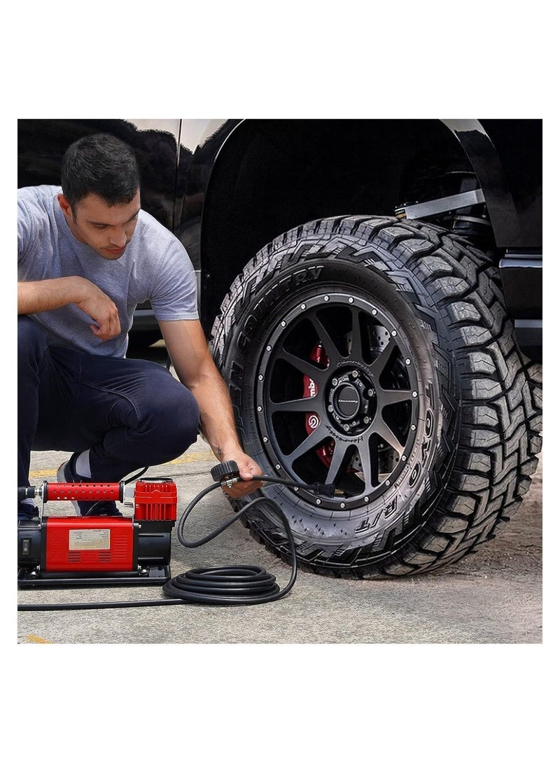 Toby's 2 Cylinder Air Compressor Pump Heavy Duty - DC 12V Tire Inflator 150 PSI for Cars 4x4 Off-Roaders SUVs RVs Trailers Pickups etc. - Image 2