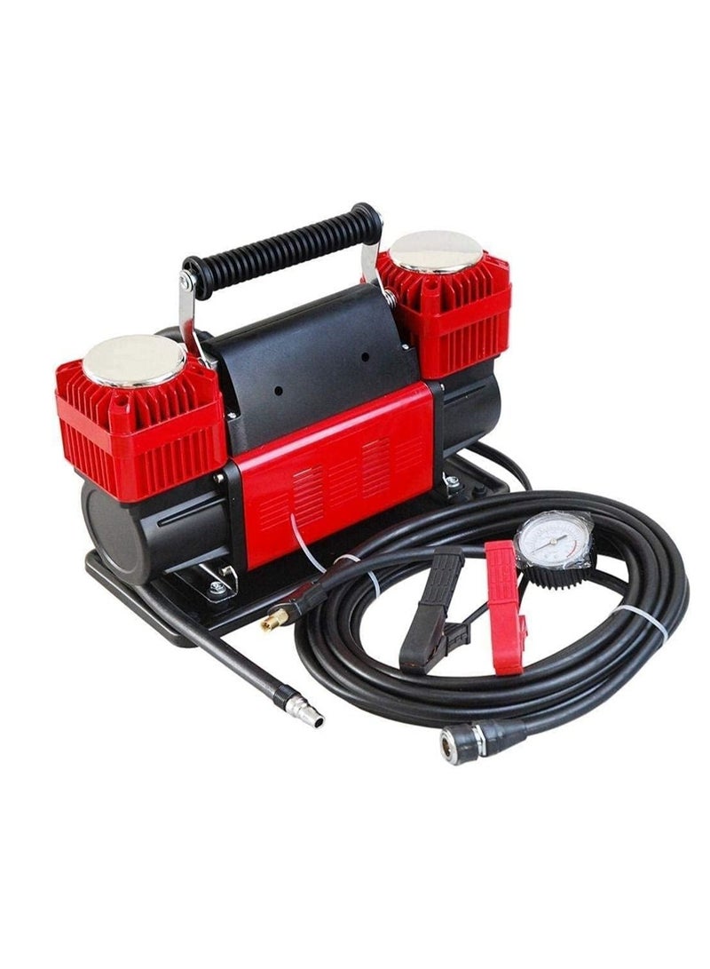 Toby's 2 Cylinder Air Compressor Pump Heavy Duty - DC 12V Tire Inflator 150 PSI for Cars 4x4 Off-Roaders SUVs RVs Trailers Pickups etc. - Image 1