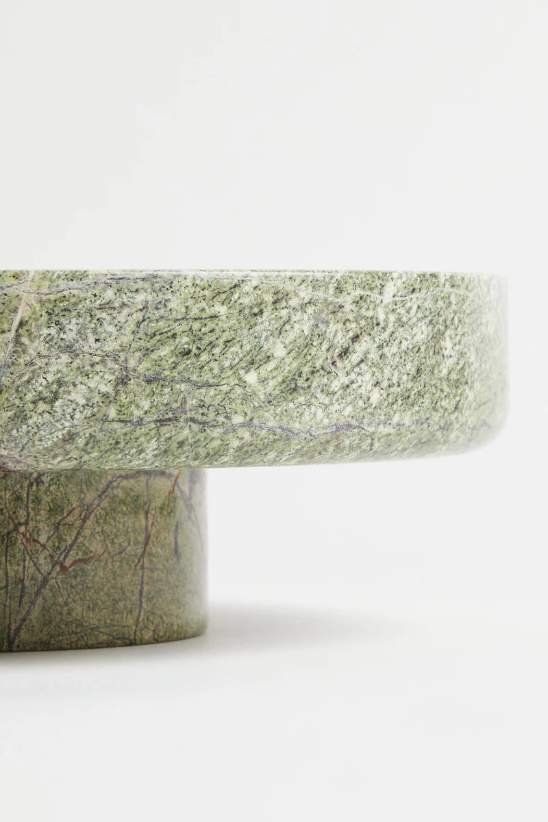 H&M Footed marble serving bowl