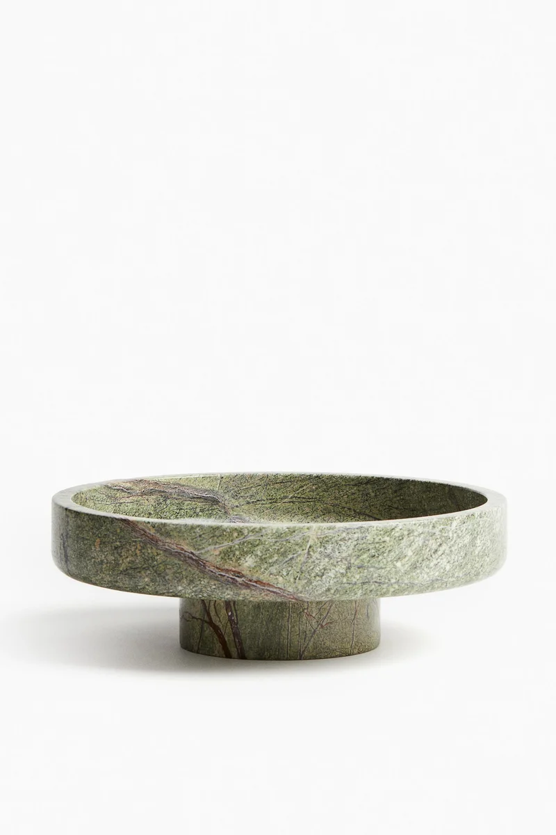 H&M Footed marble serving bowl
