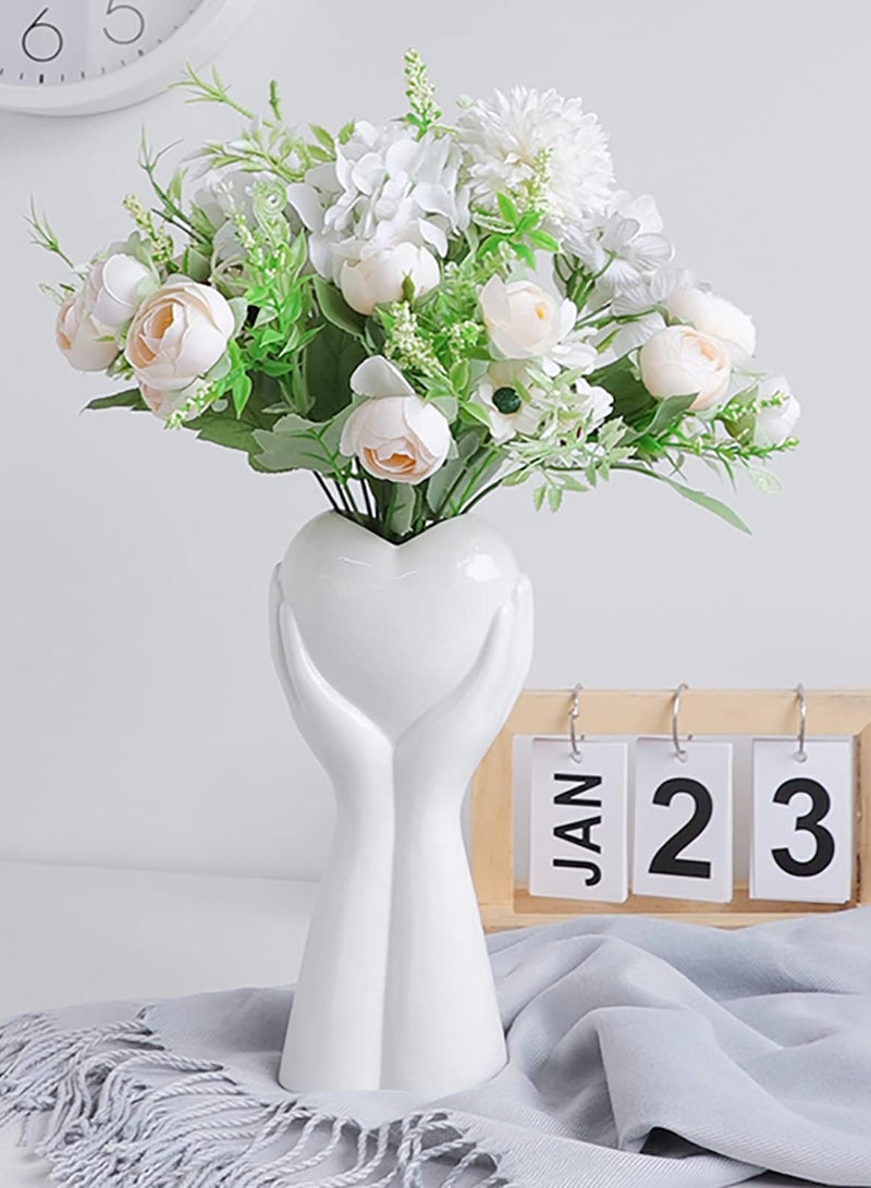 Excefore Ceramic Vase, Flower Vase for Modern Table Shelf Home Decor, Fit Fireplace Bedroom Kitchen Living Room Centerpieces Office Desk - Image 1