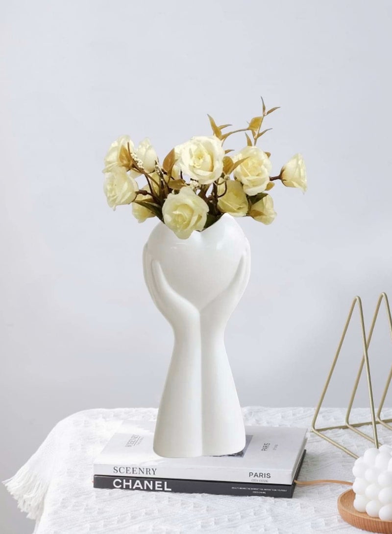 Excefore Ceramic Vase, Flower Vase for Modern Table Shelf Home Decor, Fit Fireplace Bedroom Kitchen Living Room Centerpieces Office Desk - Image 4