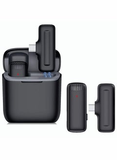 Excefore Wireless Lavalier Microphone for USB Type-C Android System, with 35 Hour Charging Box, Plug and Play Mini Lapel Mic for YouTube TikTok Facebook Live Video Recording - Noise Reduction  - Image 1