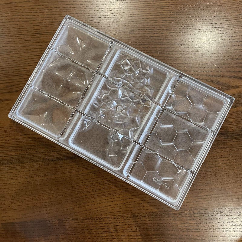 Goldbaking 3 In 1 Polycarbonate Chocolate Bar Mold Large Break-Apart Candy Tray - Image 2