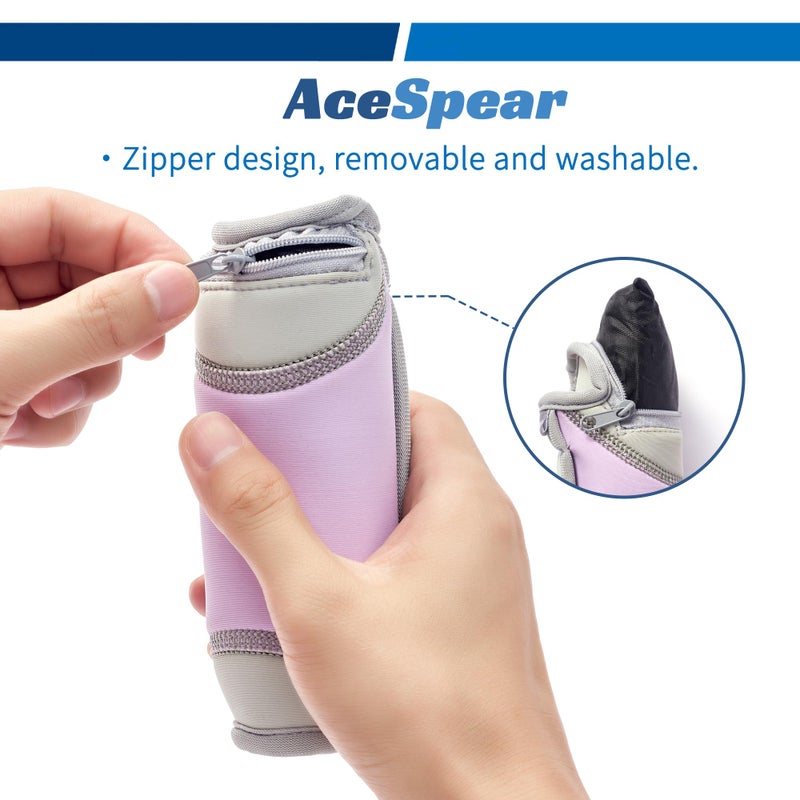 AceSpear Hand Weights for Women Men 1lb 2lbs 3lbs 4lbs Soft Dumbbells of 2, Detachable Walking Weight for Aerobics, Jogging, Running (2 lbs x 2, Purple) - Image 3