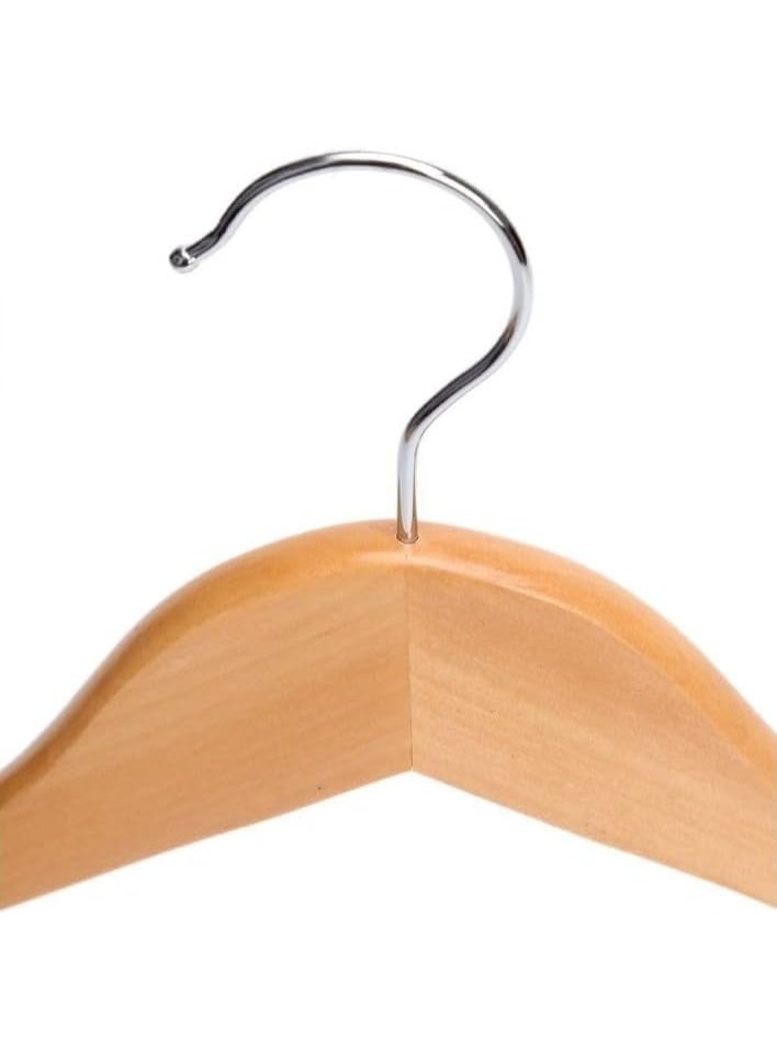 علّاقات ملابس خشب طبيعي قوية 80 قطعة – تصميم متين لحمل القمصان والبدل والفساتين و البناطيل - Image 3