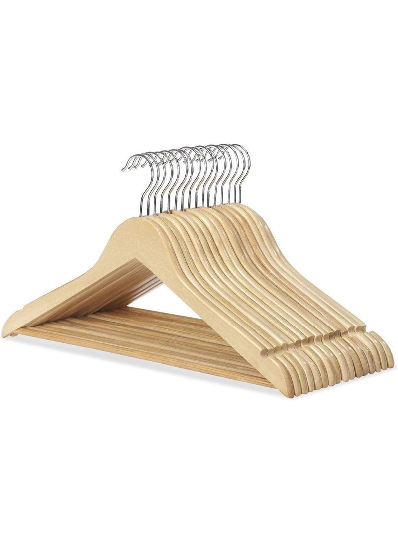 علّاقات ملابس خشب طبيعي قوية 80 قطعة – تصميم متين لحمل القمصان والبدل والفساتين و البناطيل - Image 4