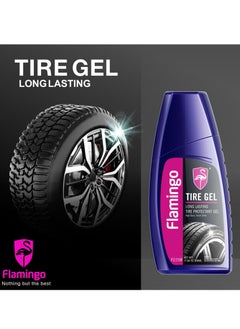 FLAMINGO Flamingo Tire Gel Car Tire Protectant Gel Tire High Gloss, Tire Finish Shine F035W,500 ml  - Image 1