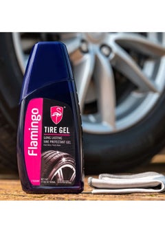FLAMINGO Flamingo Tire Gel Car Tire Protectant Gel Tire High Gloss, Tire Finish Shine F035W,500 ml  - Image 2