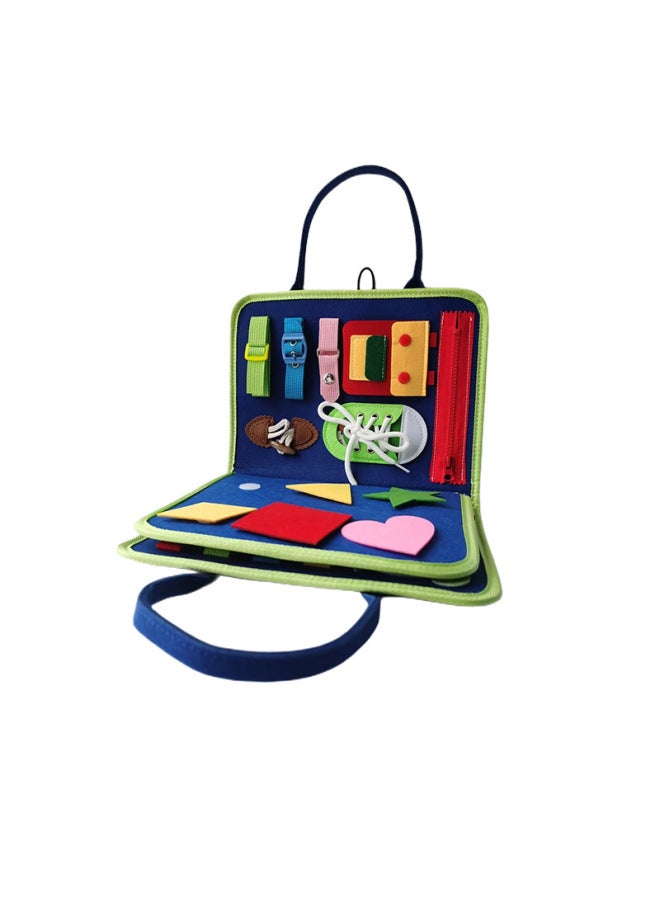 Felt Learning Board Children's Early Education Toys Hands-on Brain-moving Educational Toys Felt Busy Board Dressing Buckle Learning-Color:Style 1 - Image 4