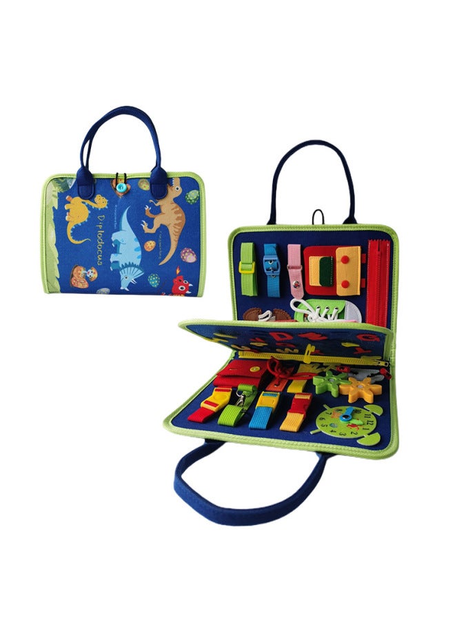 Felt Learning Board Children's Early Education Toys Hands-on Brain-moving Educational Toys Felt Busy Board Dressing Buckle Learning-Color:Style 1 - Image 2