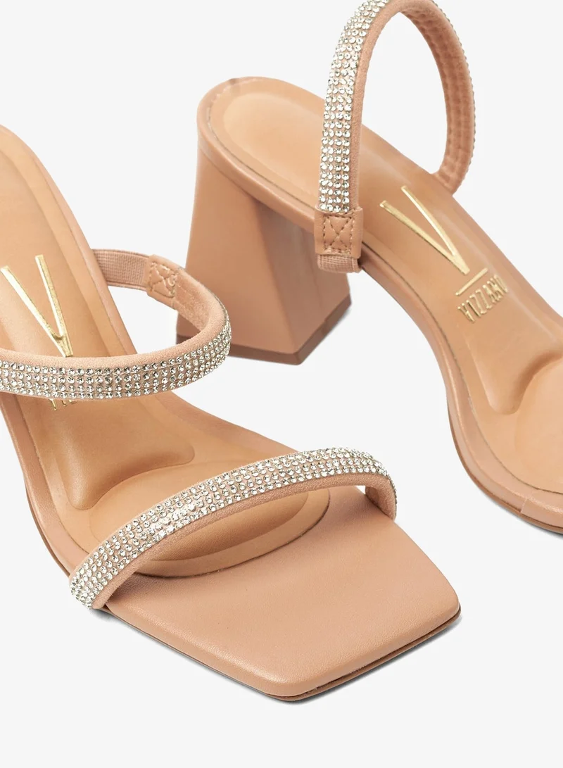 VIZZANO Nude Block Heel Sandals for Women – Stylish Ladies Heels Sandals for Everyday Wear for Women | Best Price UAE