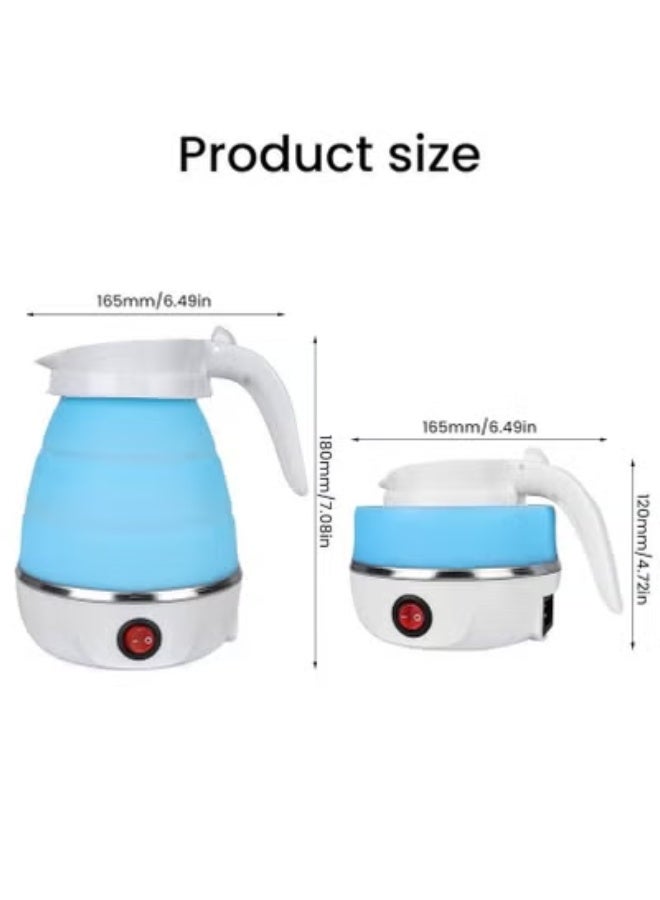 Denx Portable Foldable Electric Kettle – 500W Fast-Boil Travel Kettle with Collapsible Food-Grade Silicone Body, Compact & Lightweight Design, Ideal for Camping, Hotel, Office, and Travel Use – Easy to Carry & Store – Model DX1768 – White - Image 4