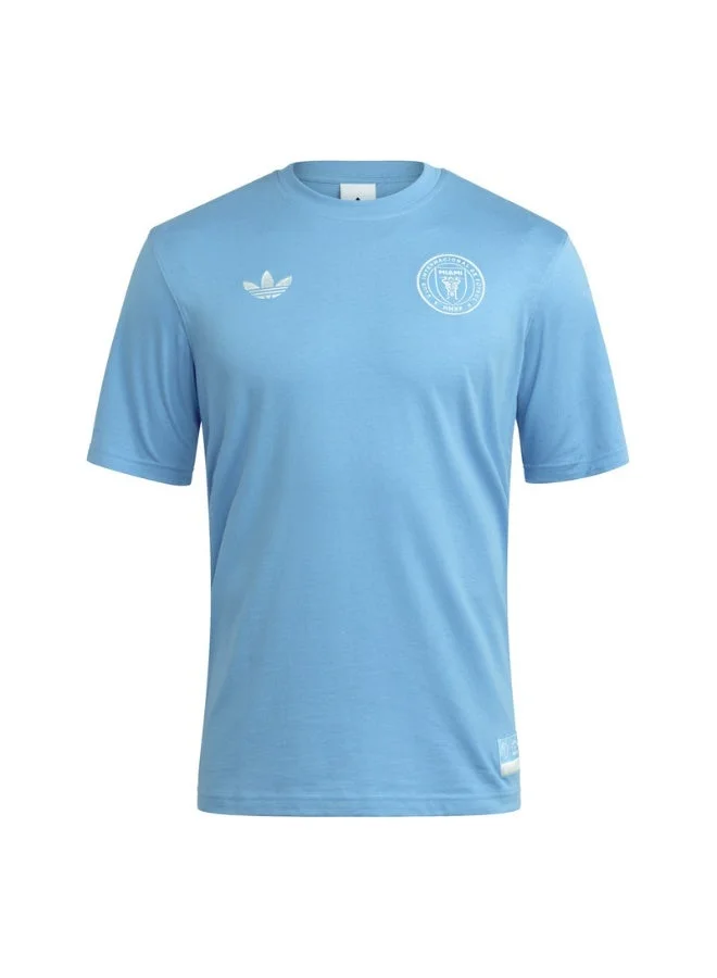 اديداس تيشيرت رجالي أزرق بأكمام قصيرة