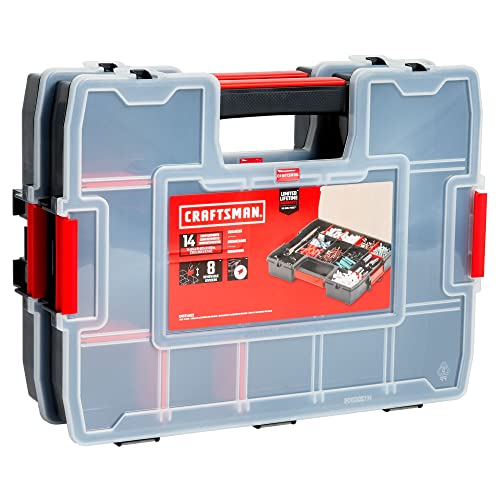 CRAFTSMAN Tool Organizer 2Packs with 14Compartments Lid Includes Secure Latch CMST60944M - Image 3