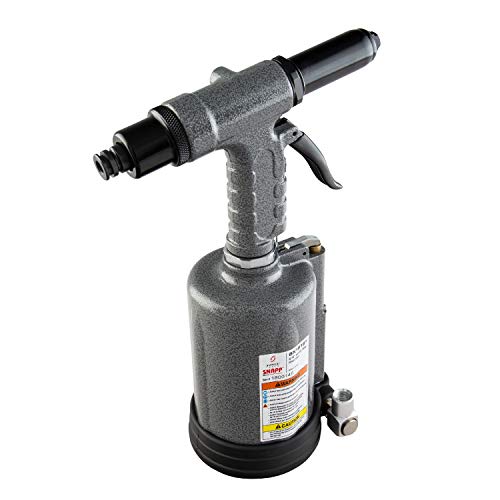 SUNEX TOOLS SX1819T, Heavy Duty Rivet Gun, Sets 3/16” and ¼” Rivets, 3690 lbs Traction Power, Nose Pieces Included, Forged Aluminum Handle, Storage Case - Image 1