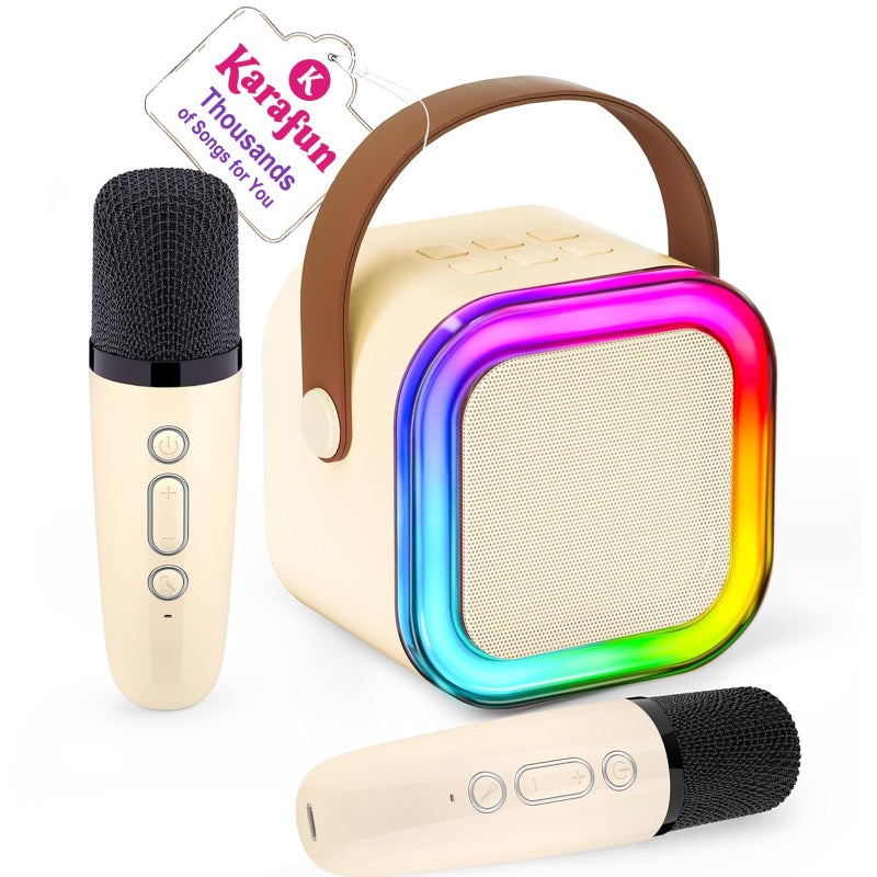 IROO Mini Karaoke Machine for Kids 2026 TOP Toys Birthday Gifts Ideas for Girls Ages 4 5 6 7 8 9 10 12 Years Old Portable MP3 Player with 2 Wireless Mics for Family Home Party - Image 3