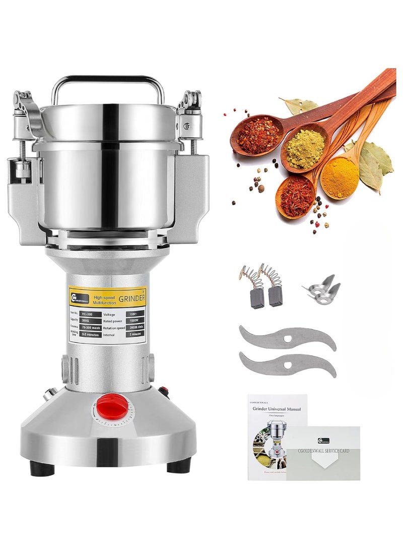 Grain Mill Grinder150g ,High Speed Electric Stainless Steel Pulverizer | Multi-Purpose Powder Machine for Cereals, Corn, Flour, Dry Spices, Herbs, Grains, Coffee, Rice, Pepper  - Image 1