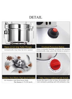 Generic Grain Mill Grinder150g ,High Speed Electric Stainless Steel Pulverizer | Multi-Purpose Powder Machine for Cereals, Corn, Flour, Dry Spices, Herbs, Grains, Coffee, Rice, Pepper  - Image 5