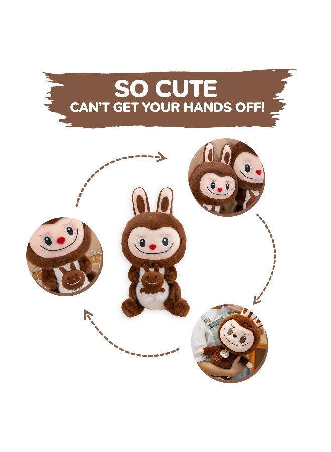 Galaxy Toys Fluffysprout 23Cm Plush Fabric Doll Soft Mini Stuffed Toy With Big Ears And Cute Embroidered Face Vintage Bear Labubu Inspired Little Monster Style Kawaii Collectible Assorted 1Pc  - Image 3