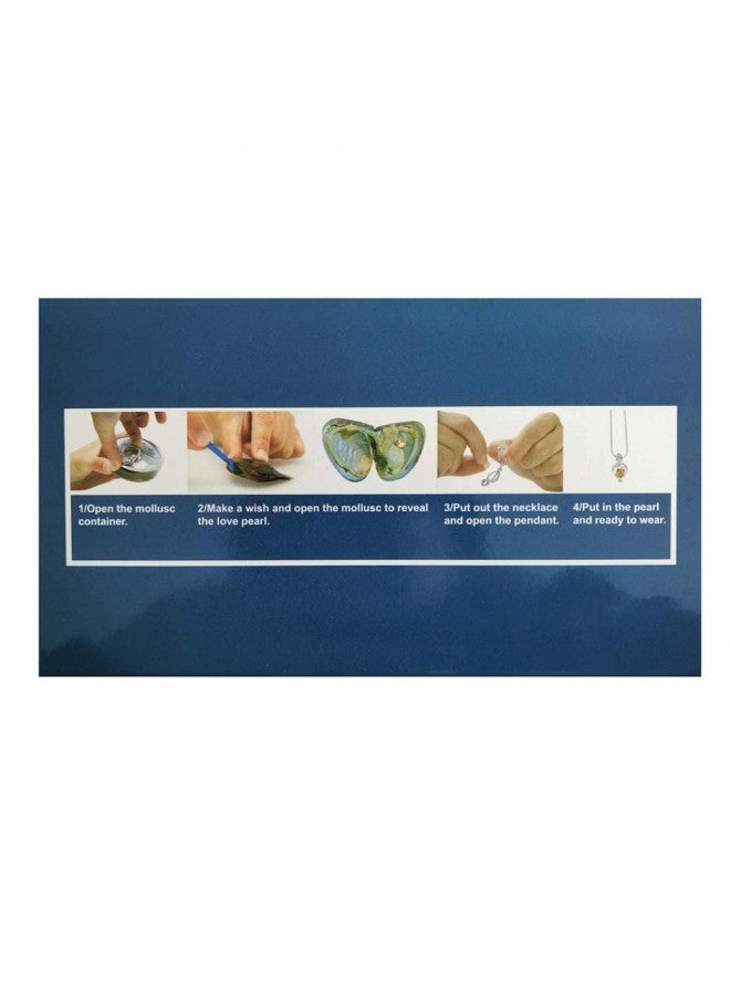 milkyway طقم قلادة لؤلؤ الأمنيات، طقم صنع القلائد، قلادة لوتس مع قفل قفص لؤلؤ مزروع في محار، 16.9 بوصة، هدية مفاجئة للزوجة، الصديقة، الأم - Image 3