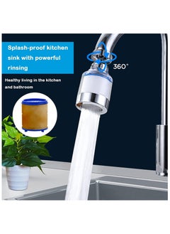 GNAFOTU Sink Water Filter Faucet, Faucet Filter, 360° Rotating FaucFilters Purifier Kitchen Tap Filtration Removes Chlorine Fluoride Heavy Metals Hard Water for Home Bathroom Kitchen,2 Pcs  - Image 3