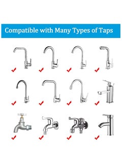 GNAFOTU Sink Water Filter Faucet, Faucet Filter, 360° Rotating FaucFilters Purifier Kitchen Tap Filtration Removes Chlorine Fluoride Heavy Metals Hard Water for Home Bathroom Kitchen,2 Pcs  - Image 5