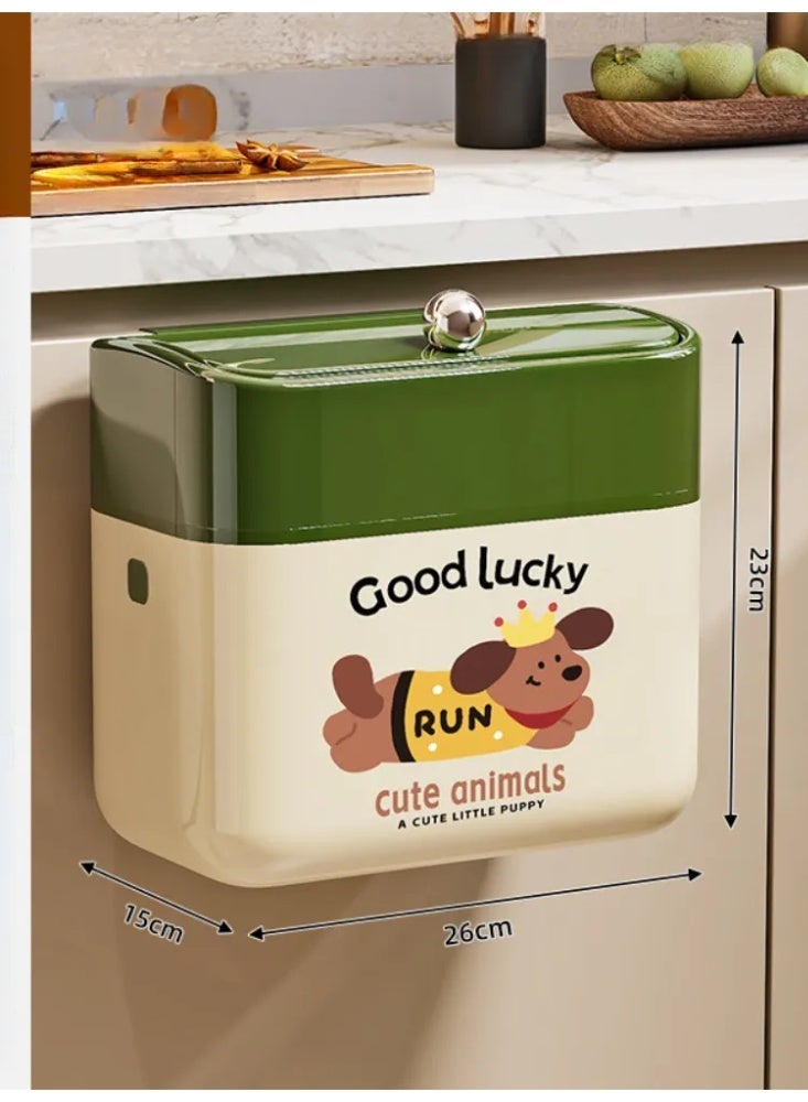 Press Lid Household Trash Can, Large Capacity Sealed Waste Bin for Bathroom Kitchen Bedroom, Modern Light Luxury Design - Image 3
