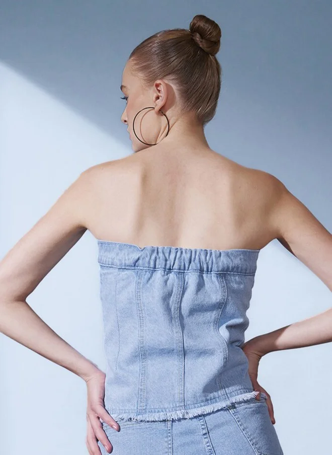STREET 9 Denim Corset Top for Women