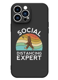 Protective Slim Fit Case Liquid Silicone Cover with Full Body Protection Anti-Scratch Shockproof Case For iPhone 15 Pro Max Black - Social Distancing expert