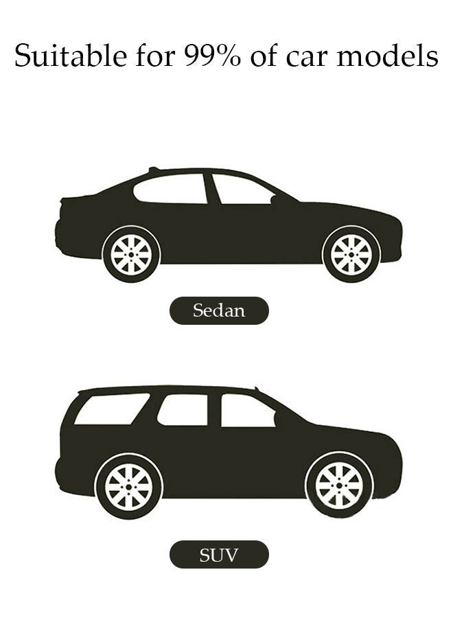 DUNISO Car Magnetic Windshield Snow Cover for Ice and Snow for Any Weather Winter Summer Thick Outside Frost Guard Windshield Sunshade Snow Cover with Side Mirror Cover UV Block Accessories - Image 5